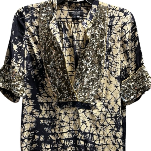 Gryphon New York V-neck Sequence Dress Size Medium - Picture 3 of 6